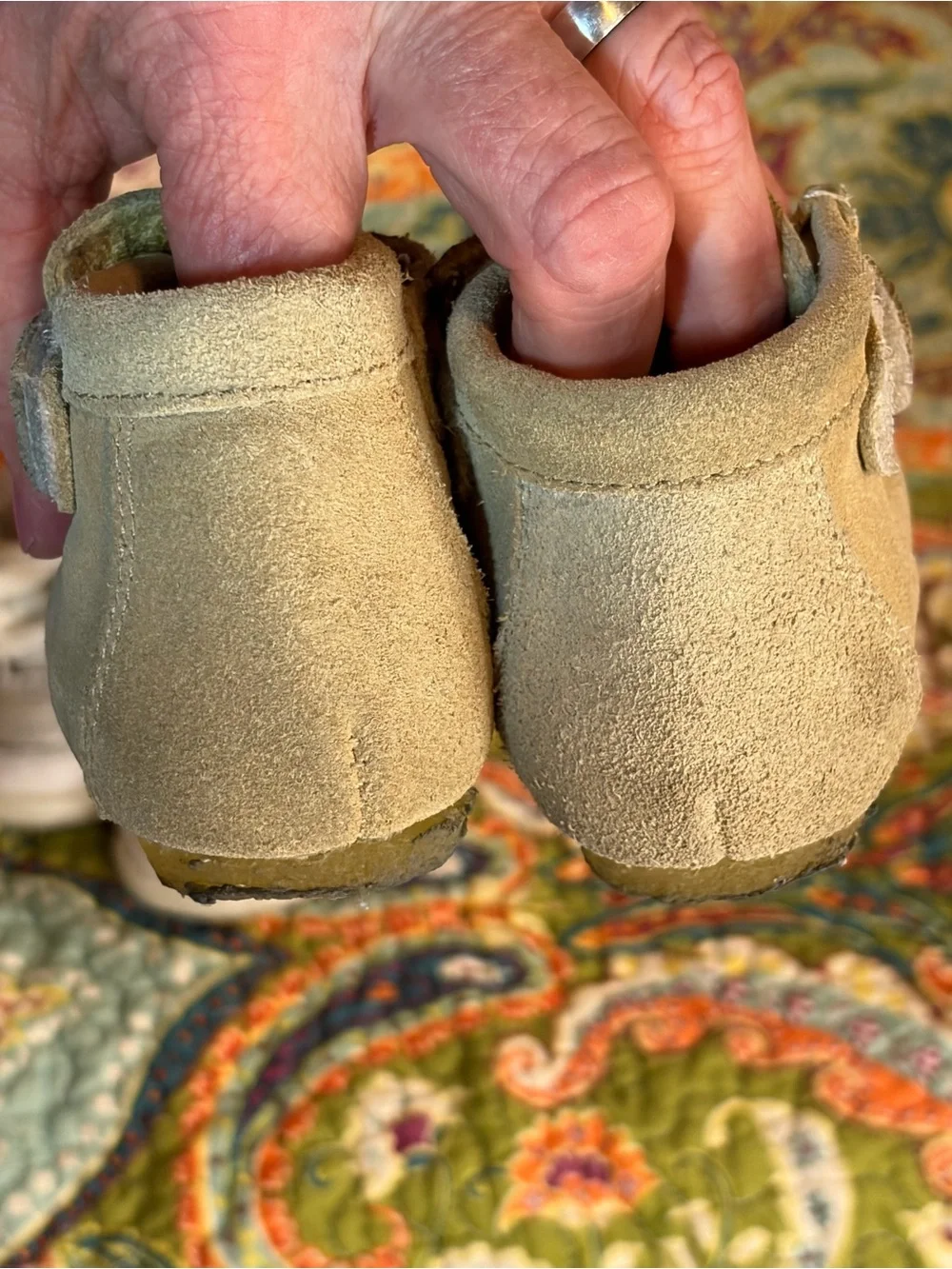 Champion Kids White Sneakers & Tan Suede Roper boots